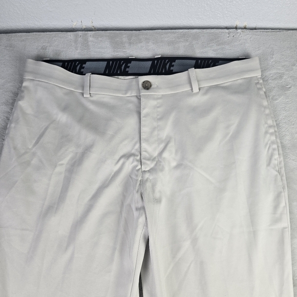 Nike Dri Fit Victory Standard Fit Golf Pants Men Sz 40x30 Light Bone Performance - Picture 3 of 11